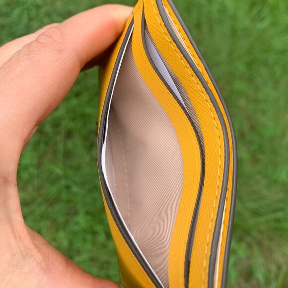 Kate Spade Madison Saffiano Leather Cardholder,Daffodil New with dust bag - Picture 10 of 11